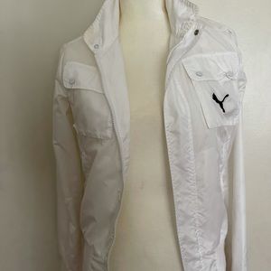 Puma White Nylon Light Jacket